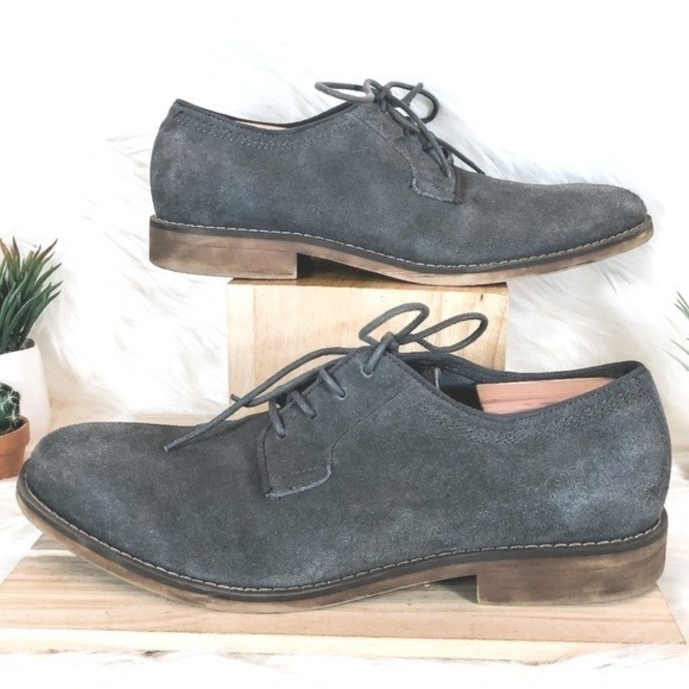 Calvin Klein Jeans Oran Gray Suede‎ Oxfords Mens Size 12